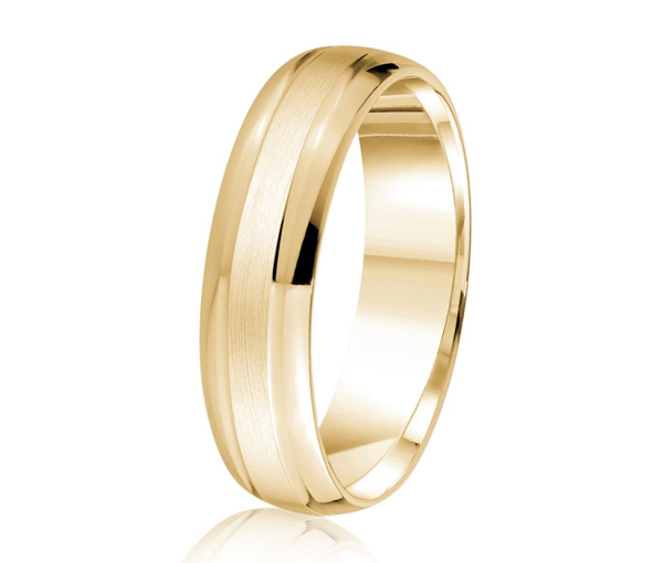 JONC EN OR OU PLATINE AVEC MOTIF SATINÉ AU CENTRE - ML GH842Y14 - MALO JONC EN OR OU PLATINE AVEC MOTIF SATINÉ AU CENTRE - ML GH842Y14 - MALO