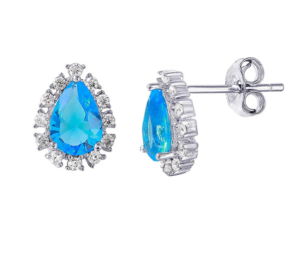 BOUCLEES EN ARGENT RHODIÉ EN FORME DE GOUTTE SERTIES DE CUBIQUES ZIRCONIAS - SP STE01027/12 - BIJOUX D'IMPORTATION BOUCLEES EN ARGENT RHODIÉ EN FORME DE GOUTTE SERTIES DE CUBIQUES ZIRCONIAS - SP STE01027/12 - BIJOUX D'IMPORTATION