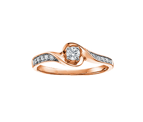 BAGUE EN OR 10K SERTIE D'UN DIAMANT CANADIEN ET DE DIAMANTS - CR AM231R20 - DIAMANT CANADIEN BAGUE EN OR 10K SERTIE D'UN DIAMANT CANADIEN ET DE DIAMANTS - CR AM231R20 - DIAMANT CANADIEN