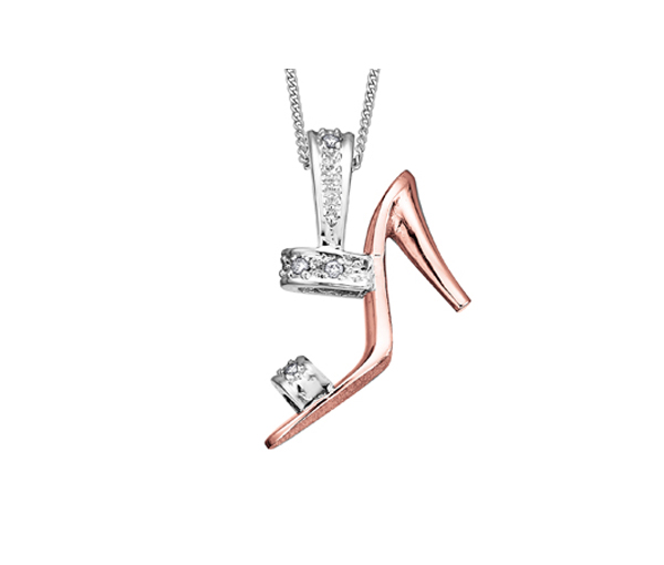 PENDENTIF ESCARPIN EN OR 2 TONS SERTI DE DIAMANTS - CR DD2448 - BIJOUX CANADIEN PENDENTIF ESCARPIN EN OR 2 TONS SERTI DE DIAMANTS - CR DD2448 - BIJOUX CANADIEN