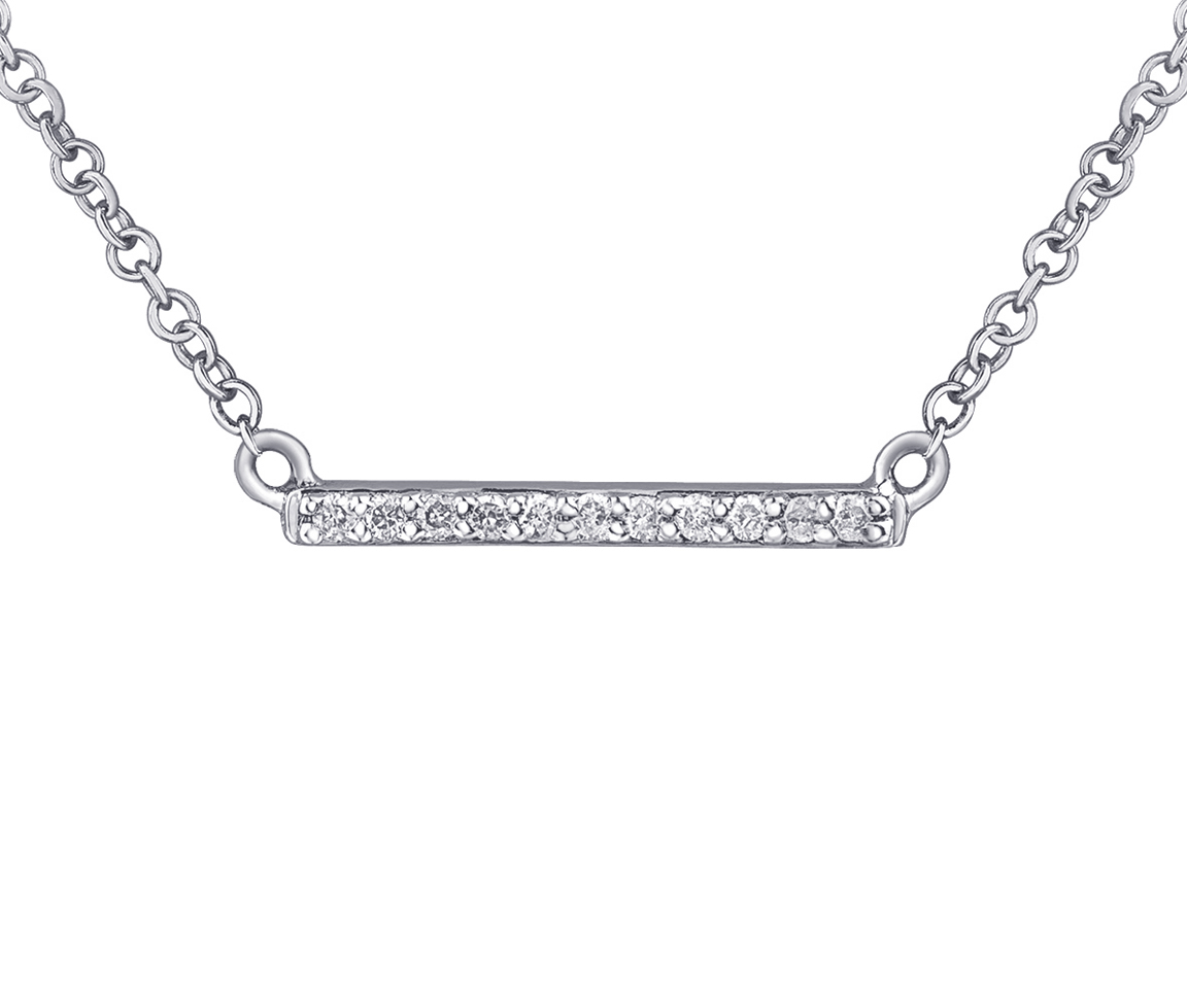 PENDENTIF BAR EN OR 10K SERTI DE DIAMANTS - CR DX876W05 - BIJOUX CANADIEN PENDENTIF BAR EN OR 10K SERTI DE DIAMANTS - CR DX876W05 - BIJOUX CANADIEN