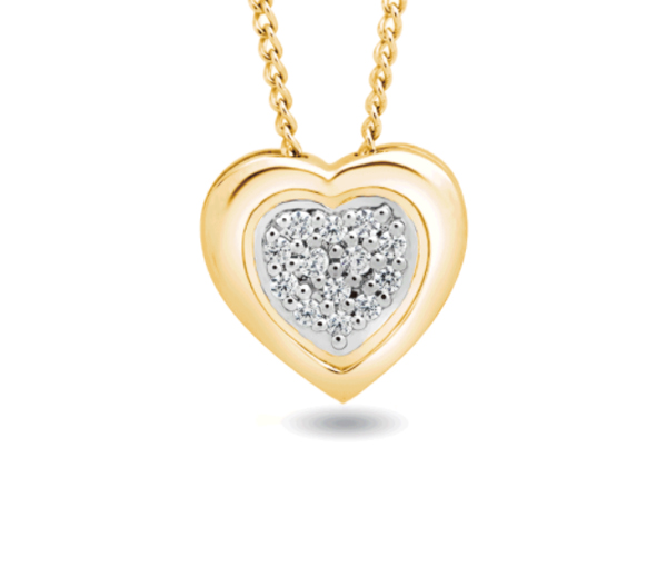 PENDENTIF COEUR À PAVÉ DE DIAMANTS EN OR 10K ET SA CHAINE - SY IC1041 - BIJOUX D'IMPORTATION PENDENTIF COEUR À PAVÉ DE DIAMANTS EN OR 10K ET SA CHAINE - SY IC1041 - BIJOUX D'IMPORTATION