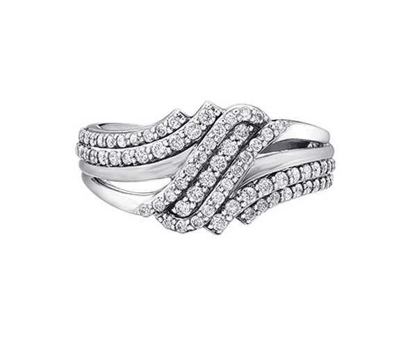 BAGUE EN OR 10K SERTIE DE DIAMANTS - CR DD3141W - BIJOUX CANADIEN BAGUE EN OR 10K SERTIE DE DIAMANTS - CR DD3141W - BIJOUX CANADIEN