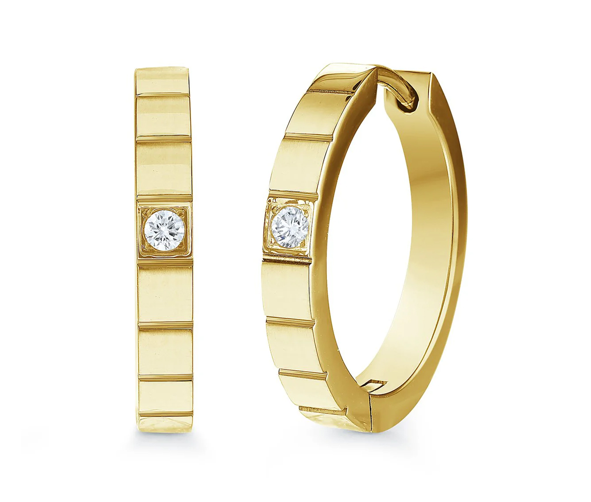 BOUCLES HUGGIES EN ACIER LIGNÉ SERTIES DE CUBIQUES ZIRCONIAS - IG SEA458GO - VELORIA BOUCLES HUGGIES EN ACIER LIGNÉ SERTIES DE CUBIQUES ZIRCONIAS - IG SEA458GO - VELORIA