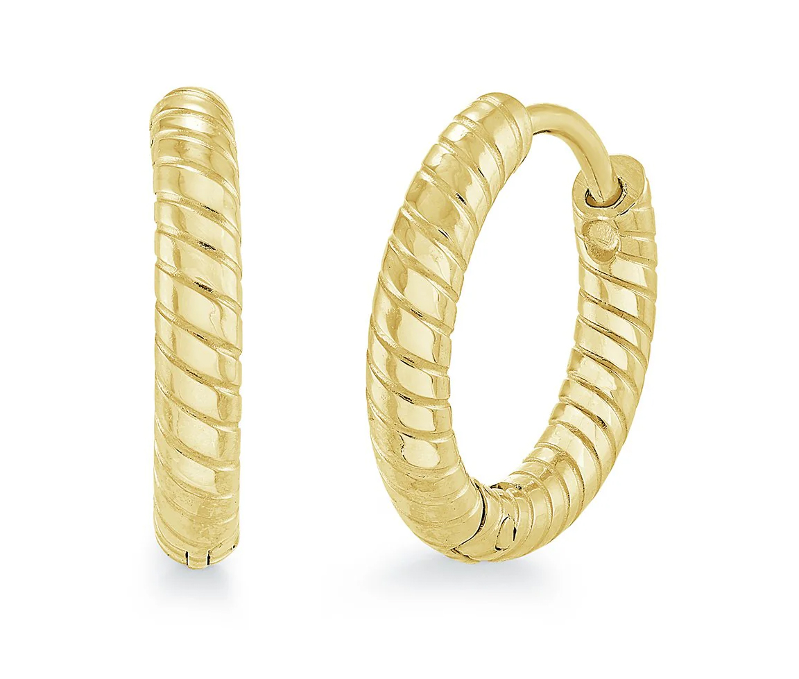 BOUCLES HUGGIES EN ACIER LIGNÉ - IG SEA434GO - VELORIA BOUCLES HUGGIES EN ACIER LIGNÉ - IG SEA434GO - VELORIA