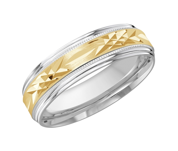 JONC EN OR AVEC TAILLE DIAMANT AU CENTRE - ML FT007/6WY1 - MALO JONC EN OR AVEC TAILLE DIAMANT AU CENTRE - ML FT007/6WY1 - MALO