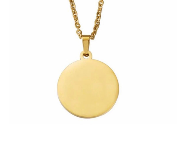 PENDENTIF PLAQUE RONDE EN ACIER GRAVABLE - SJ PLAROY - BIJOUTERIE SUISSE INC. PENDENTIF PLAQUE RONDE EN ACIER GRAVABLE - SJ PLAROY - BIJOUTERIE SUISSE INC.