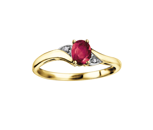 BAGUE EN OR 10K SERTIE D'UNE PIERRE DE NAISSANCE ET DE DIAMANTS - CR DX355YGA - BIJOUX CANADIEN BAGUE EN OR 10K SERTIE D'UNE PIERRE DE NAISSANCE ET DE DIAMANTS - CR DX355YGA - BIJOUX CANADIEN