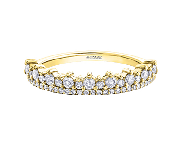 BAGUE COURONNE EN OR JAUNE, ROSE OU BLANC SERTIE DE DIAMANTS - CR DX841Y50 - BIJOUX CANADIEN BAGUE COURONNE EN OR JAUNE, ROSE OU BLANC SERTIE DE DIAMANTS - CR DX841Y50 - BIJOUX CANADIEN