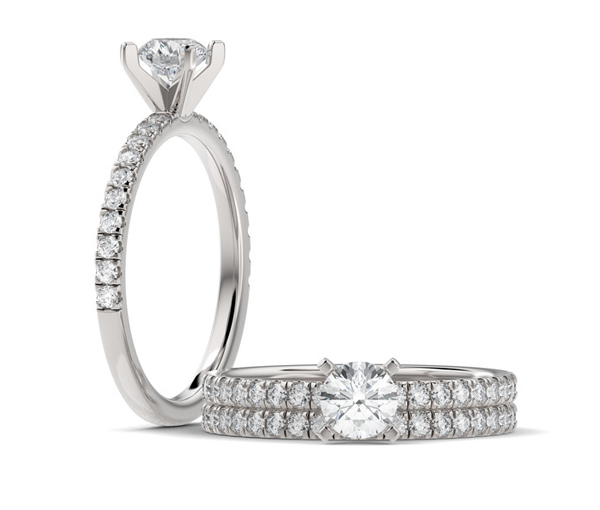 MAGNIFIQUE BAGUE EN OR 14K BLANC SERTIE D'UN DIAMANT DE LABORATOIRE ET DE DIAMANTS - ML FDC501W100 - MALO MAGNIFIQUE BAGUE EN OR 14K BLANC SERTIE D'UN DIAMANT DE LABORATOIRE ET DE DIAMANTS - ML FDC501W100 - MALO