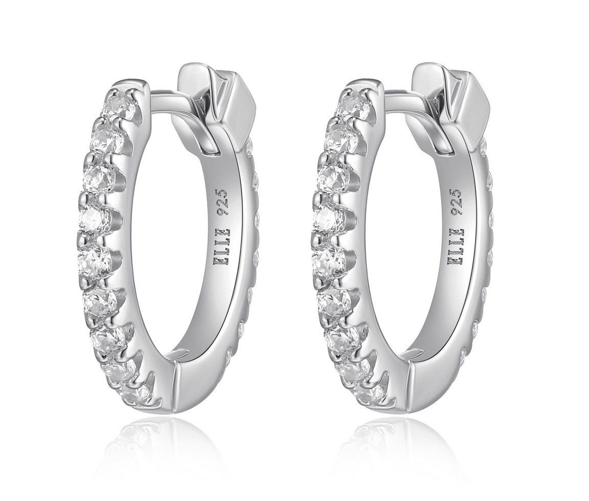 BOUCLES ELLE HUGGIES EN ARGENT RHODIÉ SERTIES DE CUBIQUES ZIRCONIAS - PJ R2LCMC0027 - ELLE BOUCLES ELLE HUGGIES EN ARGENT RHODIÉ SERTIES DE CUBIQUES ZIRCONIAS - PJ R2LCMC0027 - ELLE