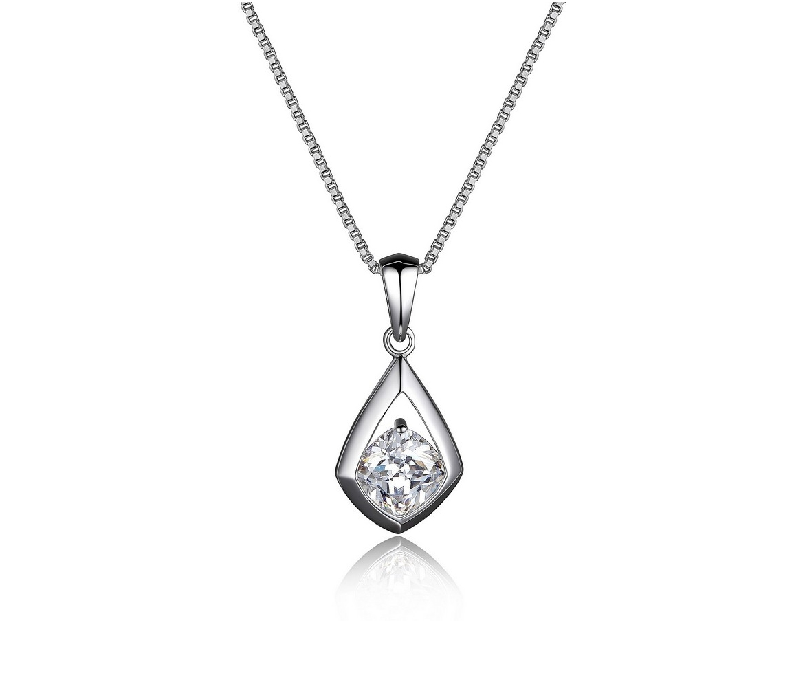 PENDENTIF EN ARGENT RHODIÉ SERTI D'UN CUBIQUE ZIRCONIA - PJ R0LB6M0044 - ELLE PENDENTIF EN ARGENT RHODIÉ SERTI D'UN CUBIQUE ZIRCONIA - PJ R0LB6M0044 - ELLE