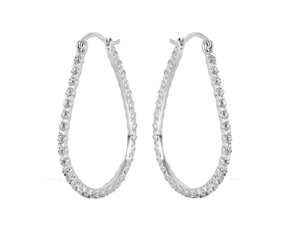 BOUCLES ANNEAUX OVALES EN ARGENT RHODIÉ SERTIES DE CUBIQUES ZIRCONIAS - SP STE00308 - BIJOUX D'IMPORTATION BOUCLES ANNEAUX OVALES EN ARGENT RHODIÉ SERTIES DE CUBIQUES ZIRCONIAS - SP STE00308 - BIJOUX D'IMPORTATION