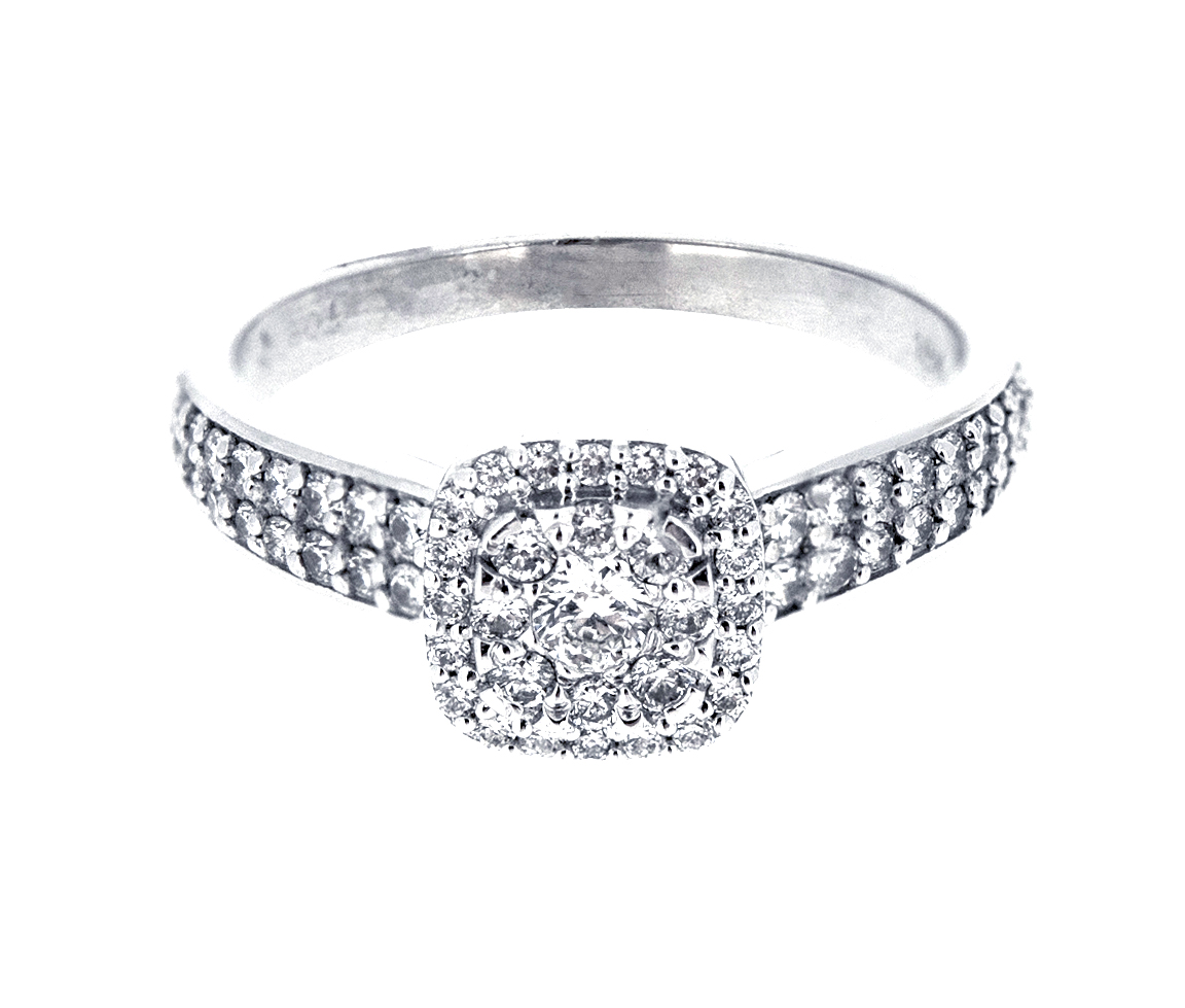 BAGUE EN OR 18K BLANC SERTIE DE DIAMANTS - S LR0852W7 - BIJOUX D'IMPORTATION BAGUE EN OR 18K BLANC SERTIE DE DIAMANTS - S LR0852W7 - BIJOUX D'IMPORTATION