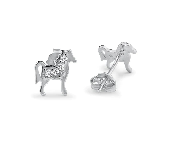 BOUCLES CHEVAL EN ARGENT RHODIÉ SERTIES DE CUBIQUES ZIRCONIAS - SP BGE00730 - BIJOUX D'IMPORTATION BOUCLES CHEVAL EN ARGENT RHODIÉ SERTIES DE CUBIQUES ZIRCONIAS - SP BGE00730 - BIJOUX D'IMPORTATION
