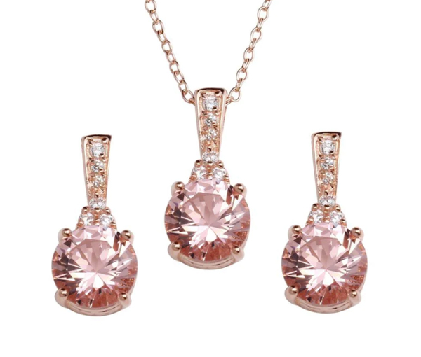 ENSEMBLE PENDENTIF ET BOUCLES EN ARGENT/PVD ROSE SERTIS DE CUBIQUES ZIRCONIAS - SP STS00517P - BIJOUX D'IMPORTATION ENSEMBLE PENDENTIF ET BOUCLES EN ARGENT/PVD ROSE SERTIS DE CUBIQUES ZIRCONIAS - SP STS00517P - BIJOUX D'IMPORTATION