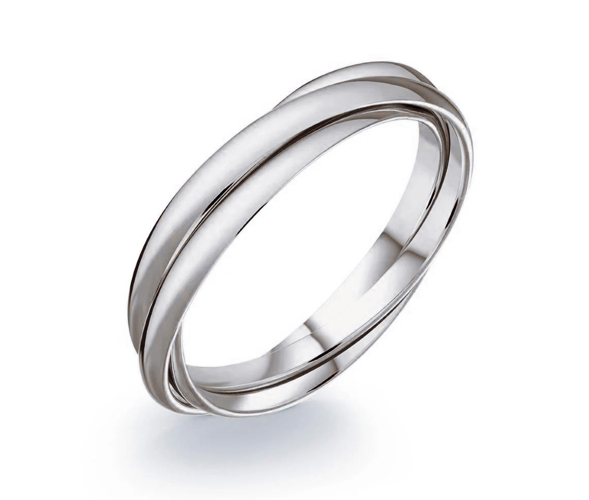 BAGUE TRIPLE STYLE CARTIER EN ACIER - IG SWR48/5 - VELORIA BAGUE TRIPLE STYLE CARTIER EN ACIER - IG SWR48/5 - VELORIA