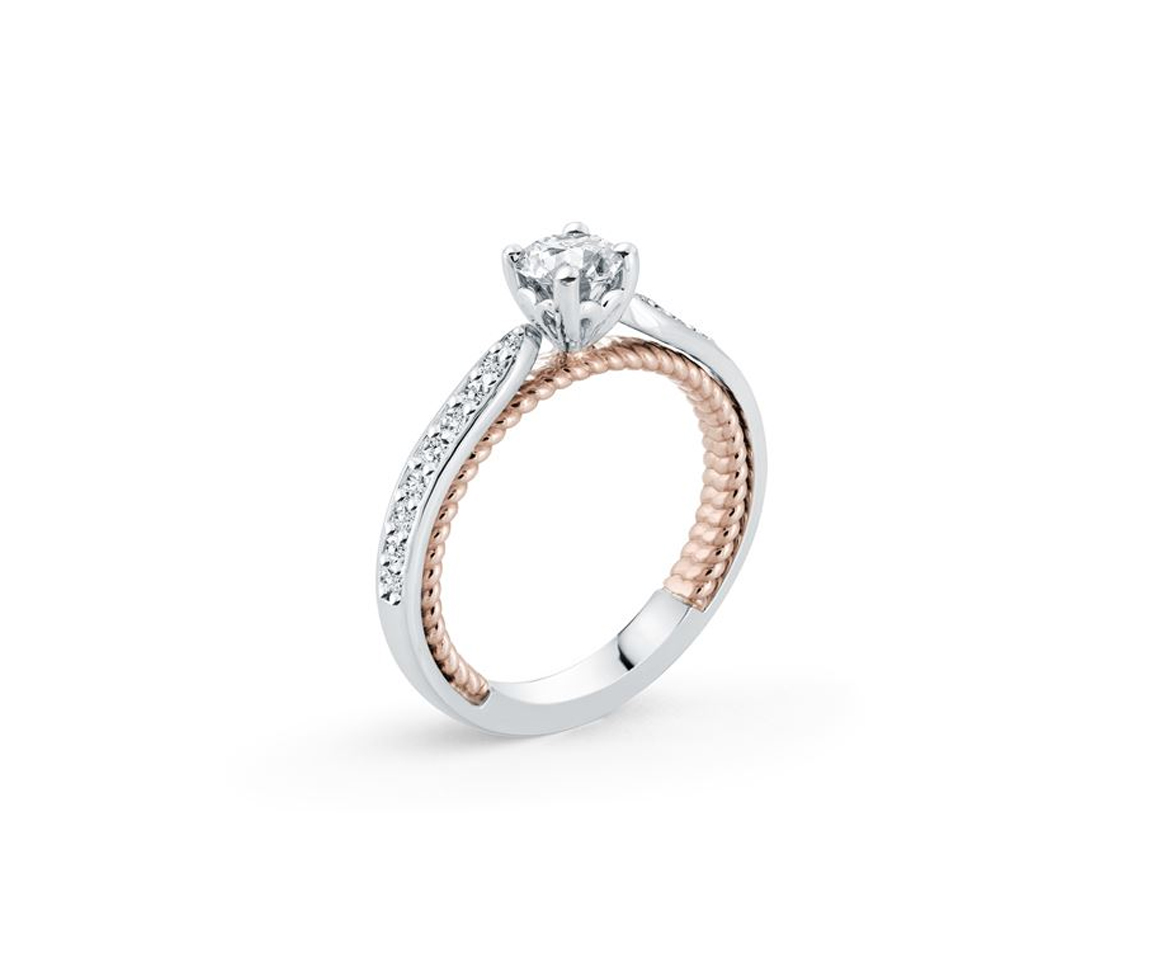 BAGUE EN OR 14K 2 TONS ROSE SERTIE DE DIAMANTS - ML FDC417AWP - MALO BAGUE EN OR 14K 2 TONS ROSE SERTIE DE DIAMANTS - ML FDC417AWP - MALO