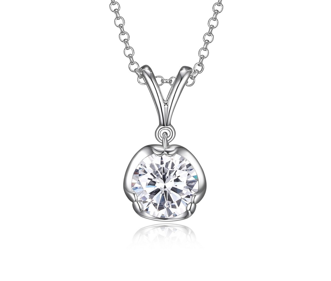 PENDENTIF EN ARGENT RHODIÉ SERTIES DE CUBIQUES ZIRCONIAS ET SA CHAINE - PJ R0LBJH0046 - ELLE PENDENTIF EN ARGENT RHODIÉ SERTIES DE CUBIQUES ZIRCONIAS ET SA CHAINE - PJ R0LBJH0046 - ELLE