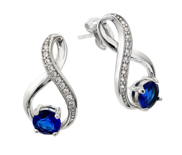 BOUCLES INFINI EN ARGENT RHODIÉ SERTIES DE CUBIQUES ZIRCONIAS - SP BGE00383 - BIJOUX D'IMPORTATION BOUCLES INFINI EN ARGENT RHODIÉ SERTIES DE CUBIQUES ZIRCONIAS - SP BGE00383 - BIJOUX D'IMPORTATION