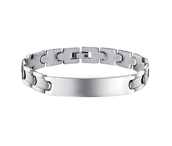 BRACELET EN ACIER IDENTITÉ GRAVABLE - SJ BRACIDENT/H - BIJOUTERIE SUISSE INC. BRACELET EN ACIER IDENTITÉ GRAVABLE - SJ BRACIDENT/H - BIJOUTERIE SUISSE INC.
