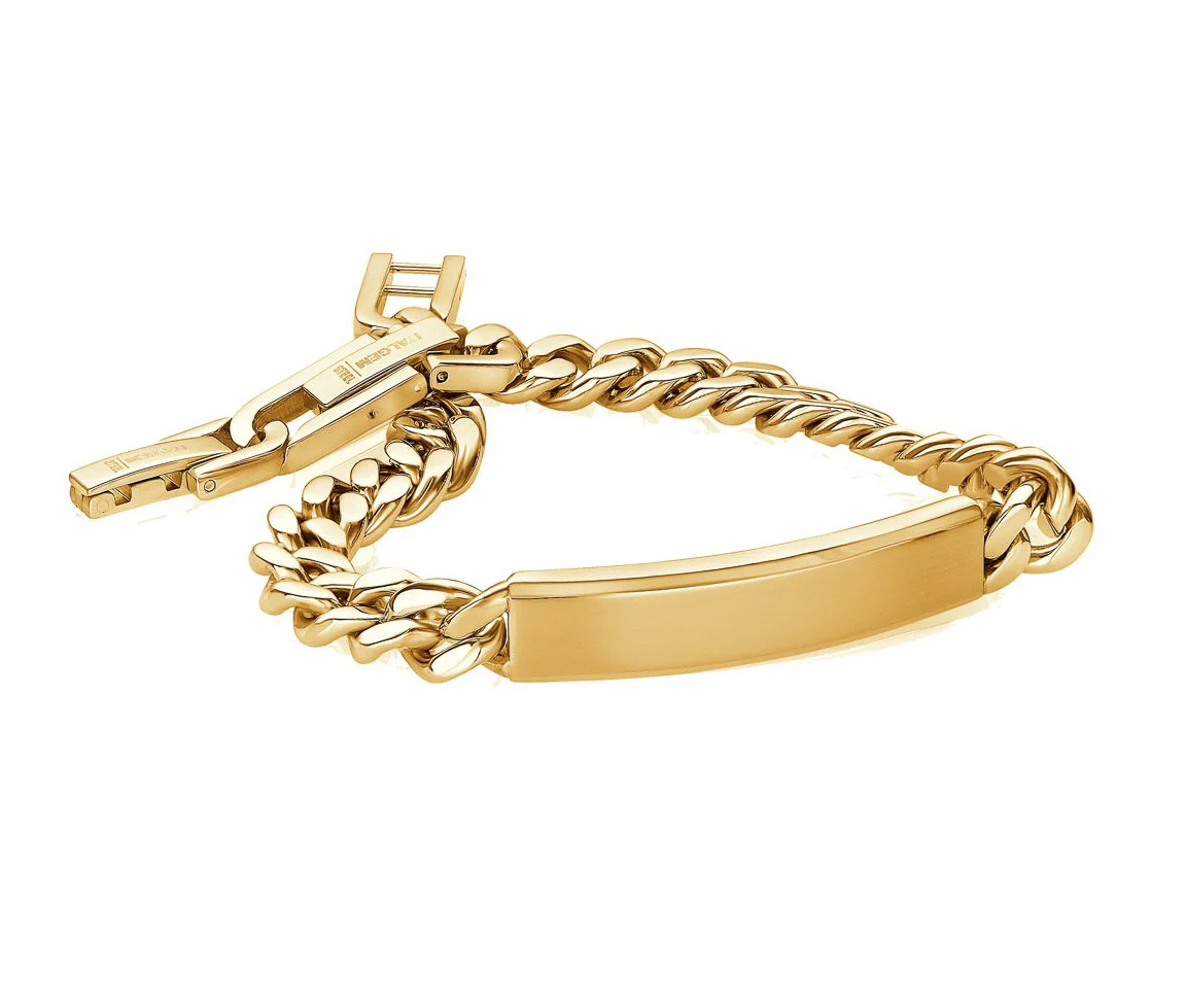 BRACELET IDENTITÉ EN ACIER/PVD OR - IG SMB199 - ITALGEM BRACELET IDENTITÉ EN ACIER/PVD OR - IG SMB199 - ITALGEM
