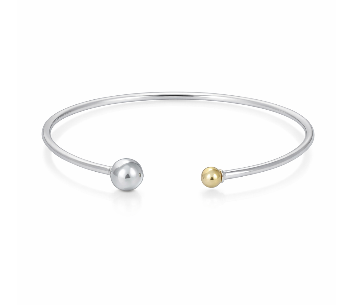 BRACELET BANGLE EN OR BLANC ET JAUNE - SJ BRABANG01 - BIJOUTERIE SUISSE INC. BRACELET BANGLE EN OR BLANC ET JAUNE - SJ BRABANG01 - BIJOUTERIE SUISSE INC.