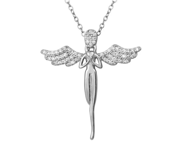 PENDENTIF ANGE EN ARGENT RHODIÉ SERTI DE CUBIQUES ZIRCONIAS - SP BGP01227 - BIJOUX D'IMPORTATION PENDENTIF ANGE EN ARGENT RHODIÉ SERTI DE CUBIQUES ZIRCONIAS - SP BGP01227 - BIJOUX D'IMPORTATION