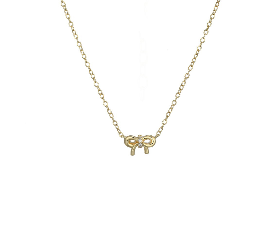 COLLIER AVEC BOUCLE EN ARGENT/PVD OR SERTI DE CUBIQUES ZIRCONIAS - PJ 30ADAB0014 - REIGN COLLIER AVEC BOUCLE EN ARGENT/PVD OR SERTI DE CUBIQUES ZIRCONIAS - PJ 30ADAB0014 - REIGN