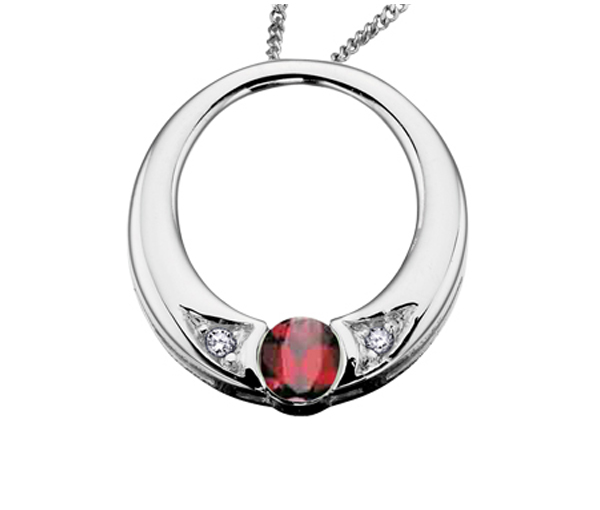 PENDENTIF EN OR 10K BLANC SERTI D'UNE PIERRE DE NAISSANCE ET DE DIAMANTS - CR DX396WGA - BIJOUX CANADIEN PENDENTIF EN OR 10K BLANC SERTI D'UNE PIERRE DE NAISSANCE ET DE DIAMANTS - CR DX396WGA - BIJOUX CANADIEN