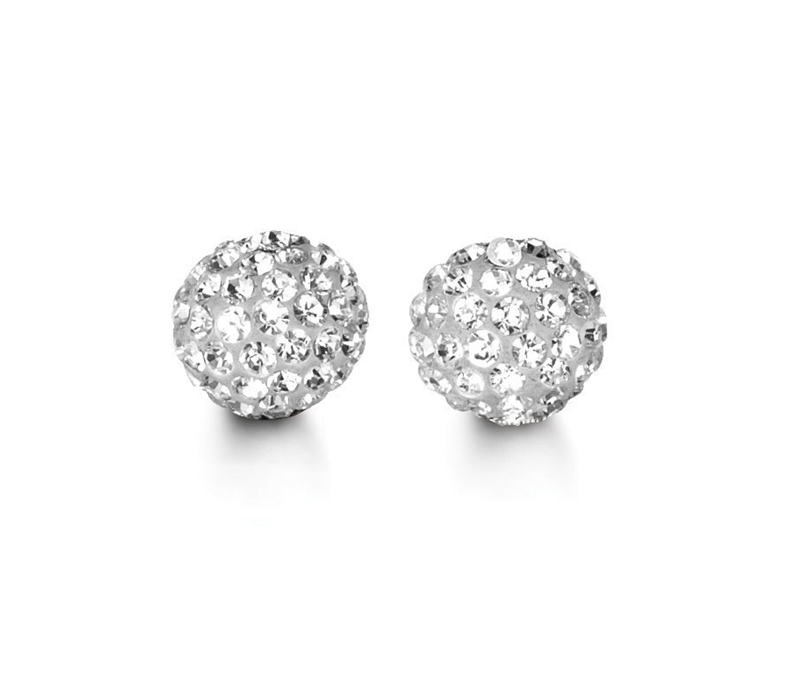 BOUCLES BOULE DE FEU EN OR BLANC SERTIES DE CUBIQUES ZIRCONIAS - SY 1028 - BIJOUX D'IMPORTATION BOUCLES BOULE DE FEU EN OR BLANC SERTIES DE CUBIQUES ZIRCONIAS - SY 1028 - BIJOUX D'IMPORTATION