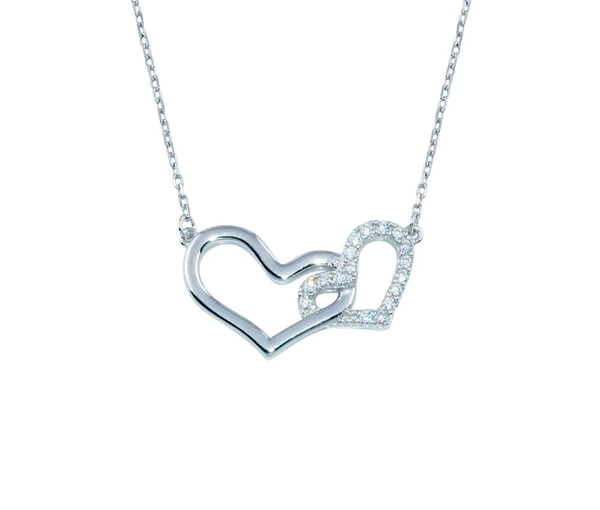 PENDENTIF COEURS ENTRELACÉS EN ARGENT RHODIÉ - SP BGP01396 - BIJOUX D'IMPORTATION PENDENTIF COEURS ENTRELACÉS EN ARGENT RHODIÉ - SP BGP01396 - BIJOUX D'IMPORTATION