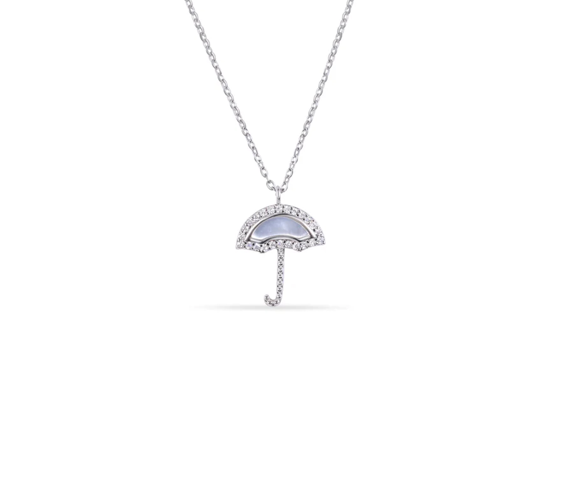 PENDENTIF PARAPLUIE EN ARGENT RHODIÉ SERTI DE NACRE DE PERLE SYNTHÉTIQUE ET DE CUBIQUES ZIRCONIAS - SP GMN00225 - BIJOUX D'IMPORTATION PENDENTIF PARAPLUIE EN ARGENT RHODIÉ SERTI DE NACRE DE PERLE SYNTHÉTIQUE ET DE CUBIQUES ZIRCONIAS - SP GMN00225 - BIJOUX D'IMPORTATION