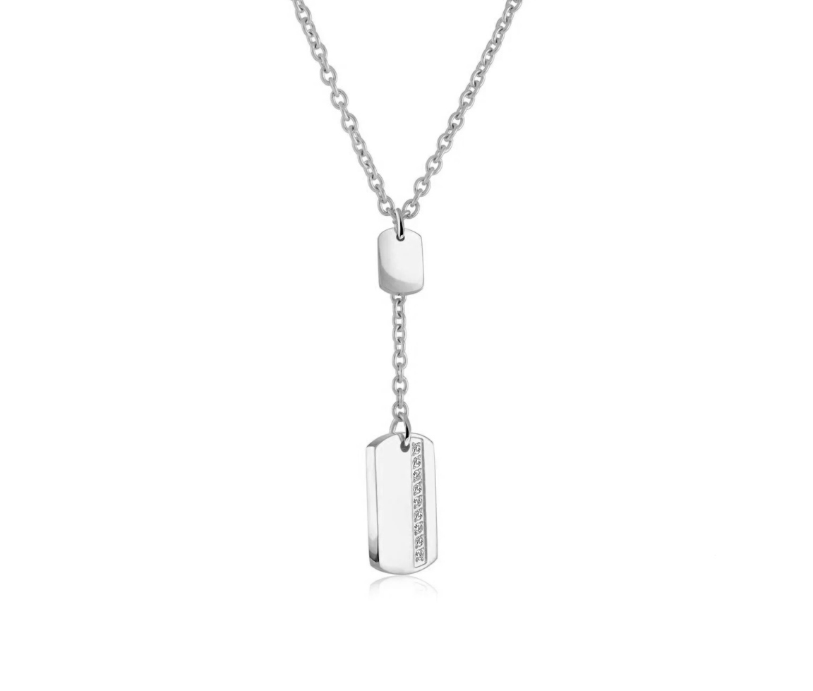 COLLIER DOUBLE DOG TAG EN ACIER - IG SWP74 - VELORIA COLLIER DOUBLE DOG TAG EN ACIER - IG SWP74 - VELORIA
