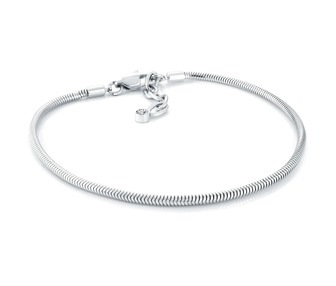 CHAINE DE CHEVILLE EN ACIER À MAILLE PEAU DE SERPENT CHAINE DE CHEVILLE EN ACIER À MAILLE PEAU DE SERPENT