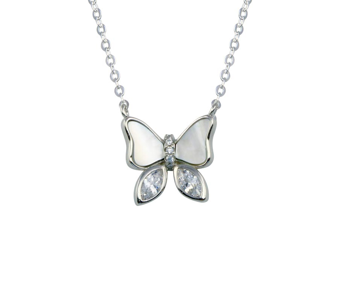 PENDENTIF PAPILLON EN ARGENT RHODIÉ SERTI DE NACRE DE PERLE ET DE CUBIQUES ZIRCONIAS - SP STP01765 - BIJOUX D'IMPORTATION PENDENTIF PAPILLON EN ARGENT RHODIÉ SERTI DE NACRE DE PERLE ET DE CUBIQUES ZIRCONIAS - SP STP01765 - BIJOUX D'IMPORTATION
