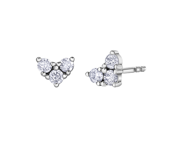 BOUCLES EN OR BLANC SERTIES DE DIAMANTS - CR DX915W25 - BIJOUX CANADIEN BOUCLES EN OR BLANC SERTIES DE DIAMANTS - CR DX915W25 - BIJOUX CANADIEN