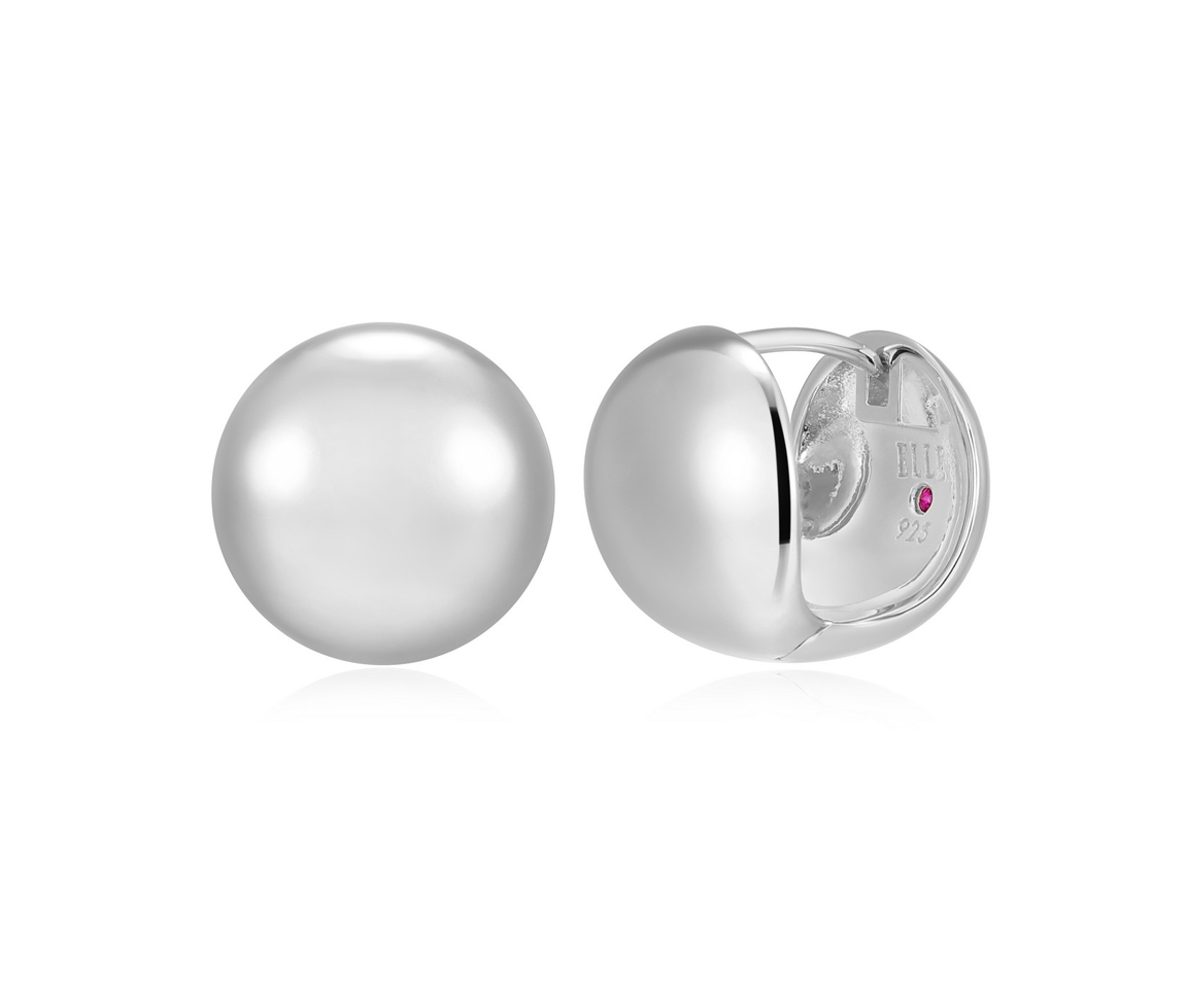 BOUCLES HUGGIES EN ARGENT RHODIÉ UNIES POLIES - PJ R2LCU9A09N - ELLE BOUCLES HUGGIES EN ARGENT RHODIÉ UNIES POLIES - PJ R2LCU9A09N - ELLE