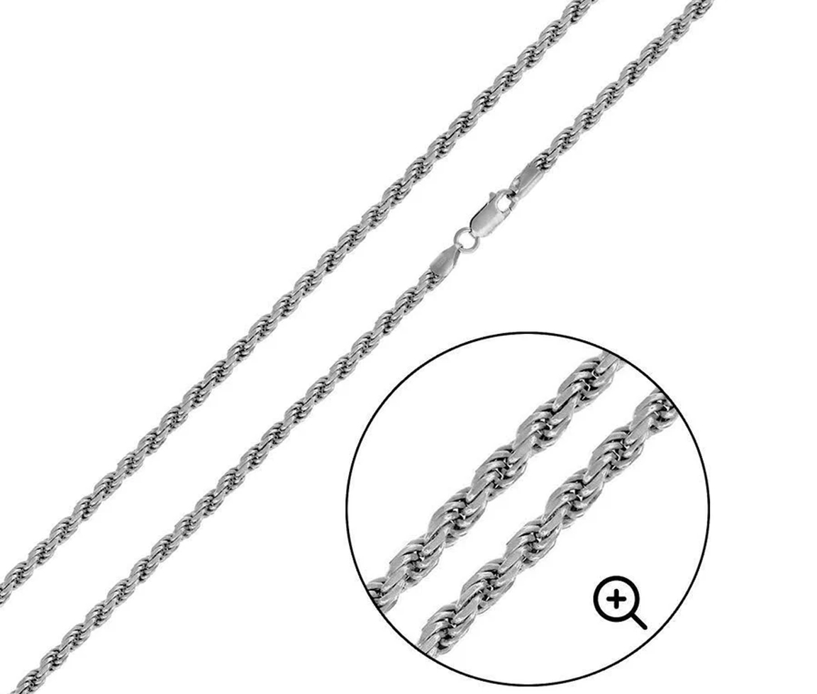 BRACELET EN ARGENT RHODIÉ À MAILLE TORSADE - SP CH189RH8 - BIJOUX D'IMPORTATION BRACELET EN ARGENT RHODIÉ À MAILLE TORSADE - SP CH189RH8 - BIJOUX D'IMPORTATION