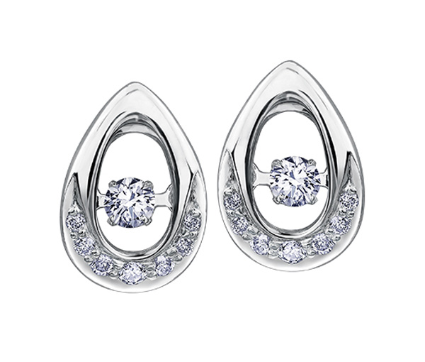 BOUCLES EN OR 14K BLANC SERTIES DE DIAMANTS CANADIENS - CR AM296 - BIJOUX CANADIEN BOUCLES EN OR 14K BLANC SERTIES DE DIAMANTS CANADIENS - CR AM296 - BIJOUX CANADIEN