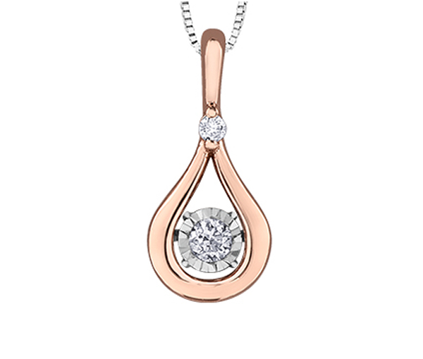 PENDENTIF EN OR 2 TONS ROSE SERTI DE DIAMANTS - CR DD7861 - BIJOUX CANADIEN PENDENTIF EN OR 2 TONS ROSE SERTI DE DIAMANTS - CR DD7861 - BIJOUX CANADIEN