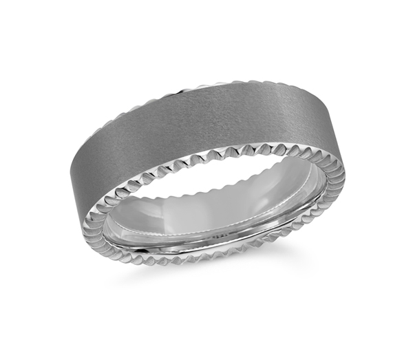 JONC EN TUNGSTÈNE CISELÉ SUR LES CÔTÉS CONFORT FIT - ML TG036 - MALO JONC EN TUNGSTÈNE CISELÉ SUR LES CÔTÉS CONFORT FIT - ML TG036 - MALO