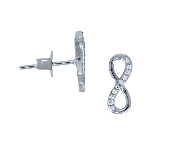 BOUCLES FIXES INFINI EN ARGENT SERTIES DE CUBIQUES ZIRCONIAS - MB BOU147 - BIJOUX D'IMPORTATION BOUCLES FIXES INFINI EN ARGENT SERTIES DE CUBIQUES ZIRCONIAS - MB BOU147 - BIJOUX D'IMPORTATION