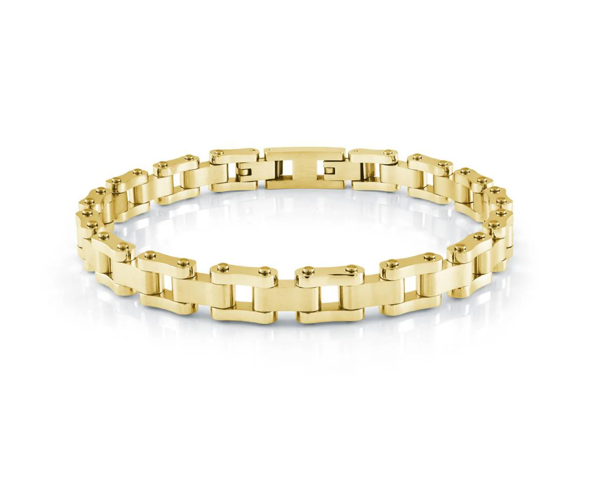 CHAINE EN ACIER/PVD OR À MAILLE CHAINE DE VÉLO - IG SMB548 - ITALGEM CHAINE EN ACIER/PVD OR À MAILLE CHAINE DE VÉLO - IG SMB548 - ITALGEM