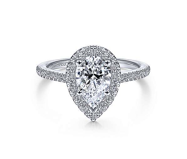 BAGUE EN OR 14K BLANC SERTIE D'UN DIAMANT DE LABORATOIRE ET DE DIAMANTS - GC ER14916P4W - GABRIEL&CO BAGUE EN OR 14K BLANC SERTIE D'UN DIAMANT DE LABORATOIRE ET DE DIAMANTS - GC ER14916P4W - GABRIEL&CO