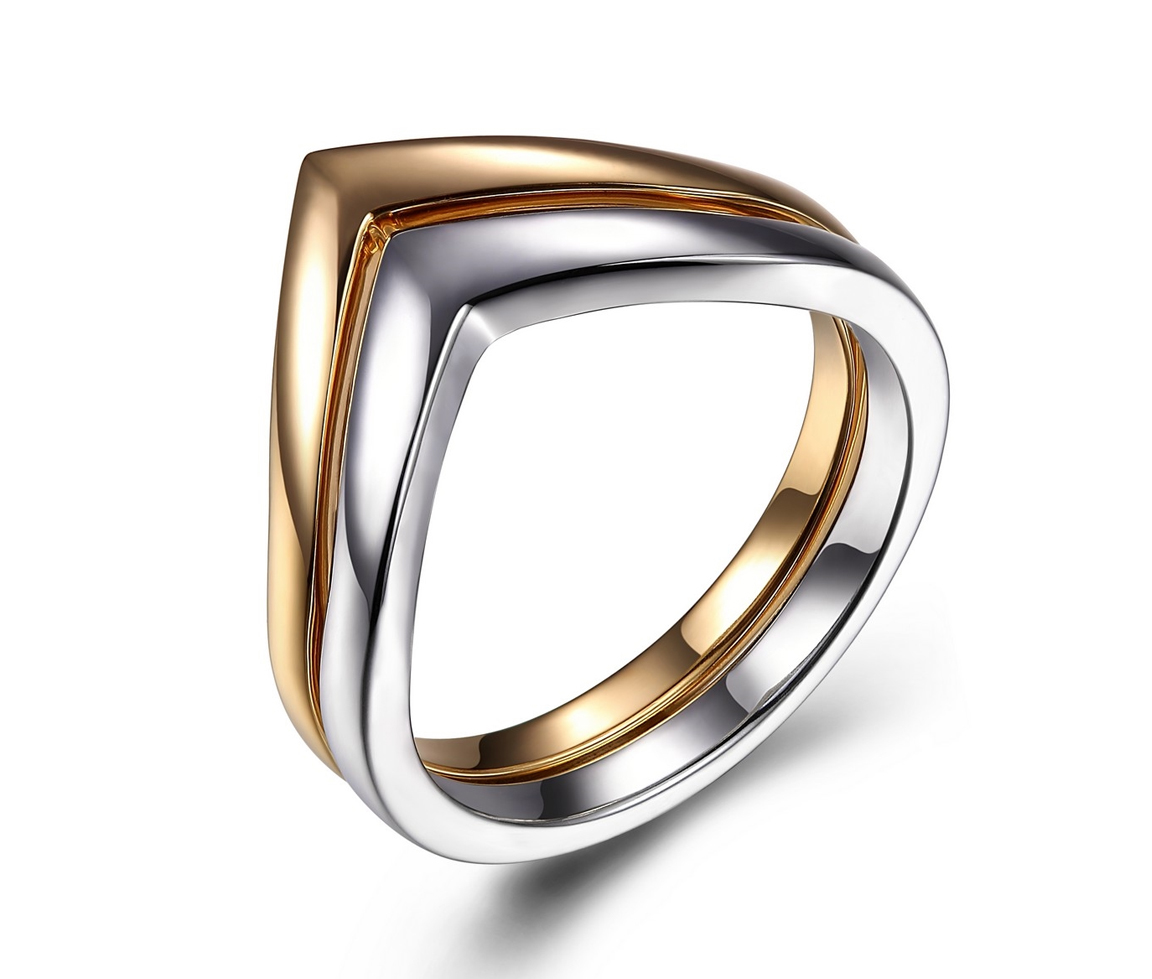 SET DE 2 BAGUES EN ARGENT RHODIÉ ET PVD OR - PJ 34LA4EA0AC - ELLE SET DE 2 BAGUES EN ARGENT RHODIÉ ET PVD OR - PJ 34LA4EA0AC - ELLE