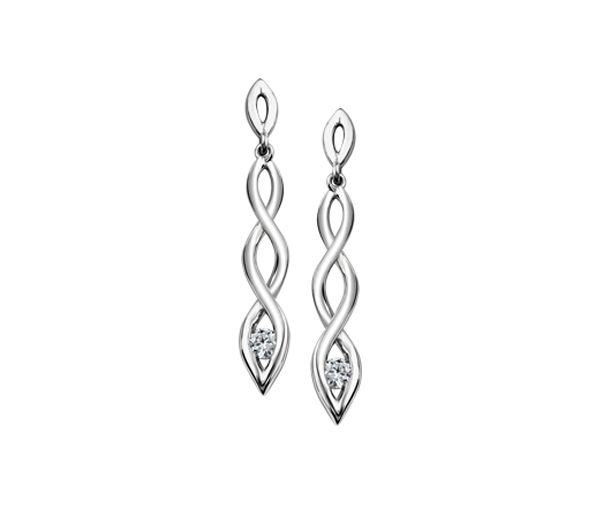 BOUCLES EN OR BLANC SERTIES DE DIAMANTS CANADIENS - CR AM220 - DIAMANT CANADIEN BOUCLES EN OR BLANC SERTIES DE DIAMANTS CANADIENS - CR AM220 - DIAMANT CANADIEN