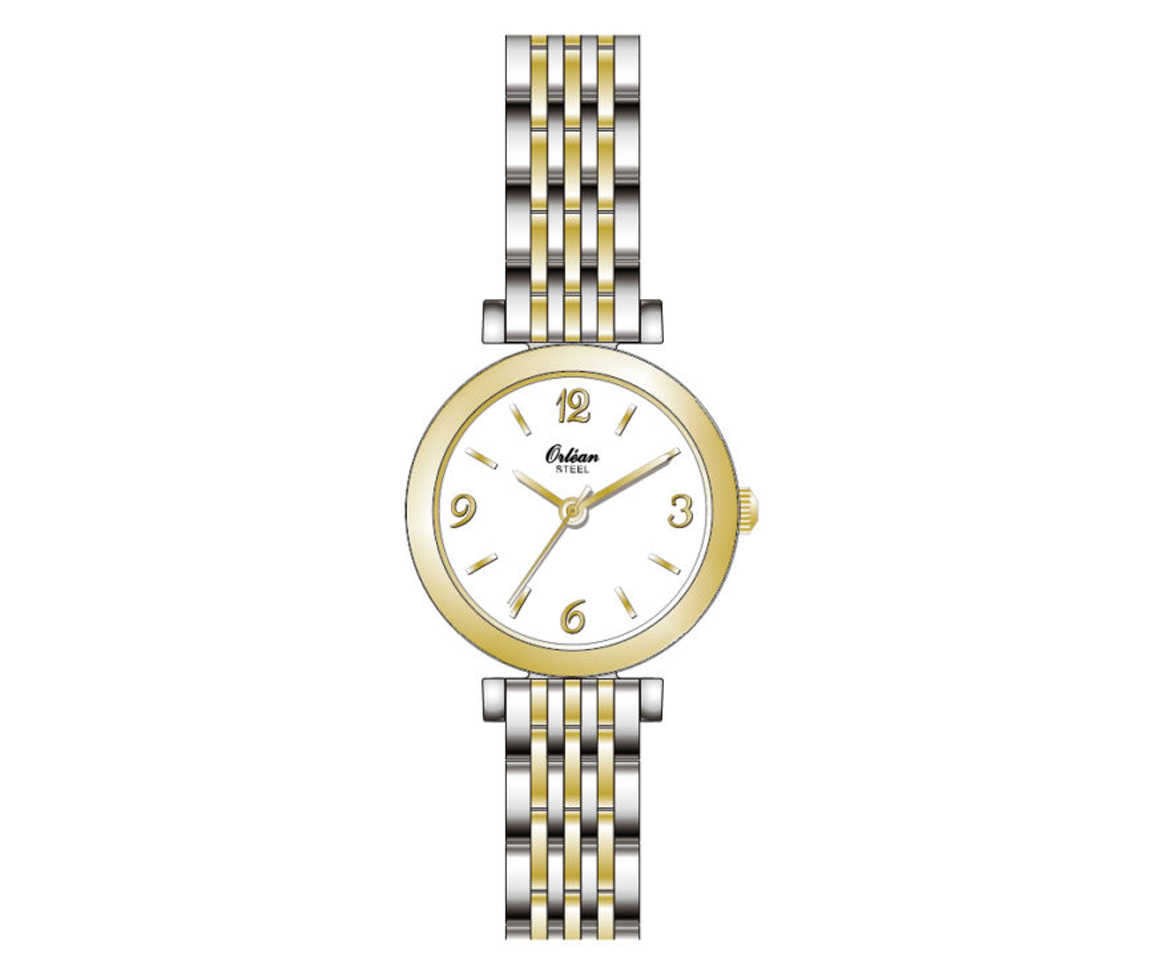 MONTRE POUR DAME ORLEAN EN ACIER/PVD OR 2 TONS - BA ME3611 - ORLEAN MONTRE POUR DAME ORLEAN EN ACIER/PVD OR 2 TONS - BA ME3611 - ORLEAN