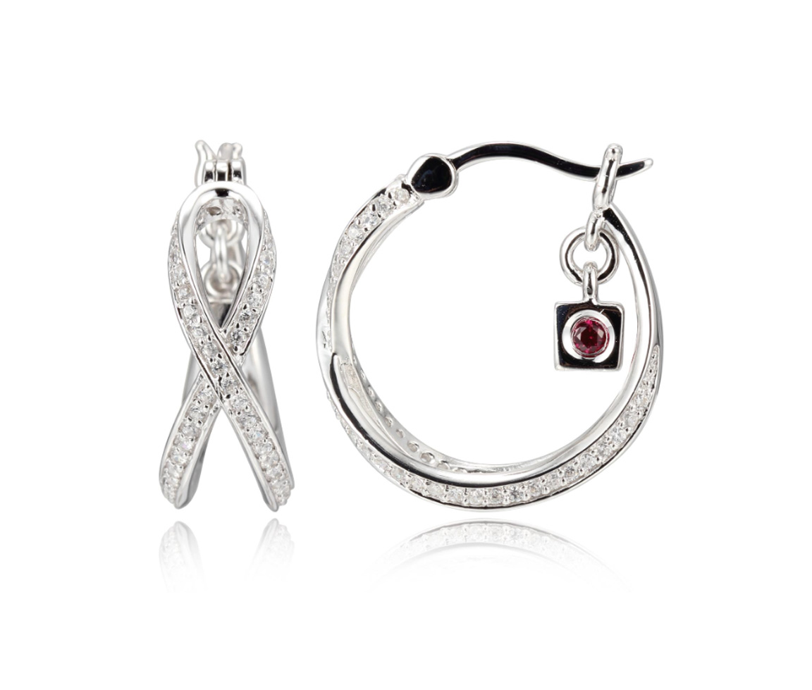 BOUCLES ELLE EN ARGENT RHODIÉ ANNEAUX CROISÉES SERTIES DE CUBIQUES ZIRCONIAS - PJ R2LBPX000K - ELLE BOUCLES ELLE EN ARGENT RHODIÉ ANNEAUX CROISÉES SERTIES DE CUBIQUES ZIRCONIAS - PJ R2LBPX000K - ELLE