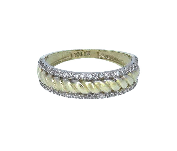 BAGUE EN OR TORSADÉE SERTIE DE CUBIQUES ZIRCONIAS - S BD15 - BIJOUX D'IMPORTATION BAGUE EN OR TORSADÉE SERTIE DE CUBIQUES ZIRCONIAS - S BD15 - BIJOUX D'IMPORTATION